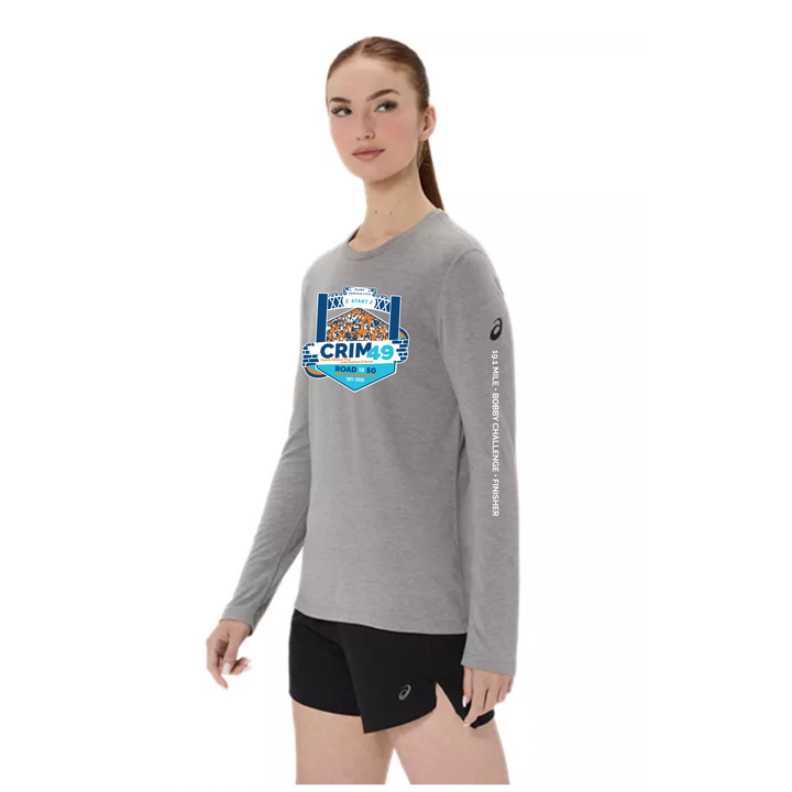 Crim 49 Finisher 2026- ASICS Women's PR Long Sleeve Triblend Tee Grey (2012D305) (Full Chest (CFR-37)
