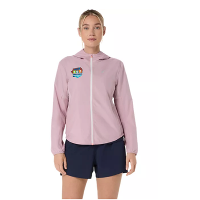 Chaqueta plateada para mujer de ASICS, color morganita (2012D148)