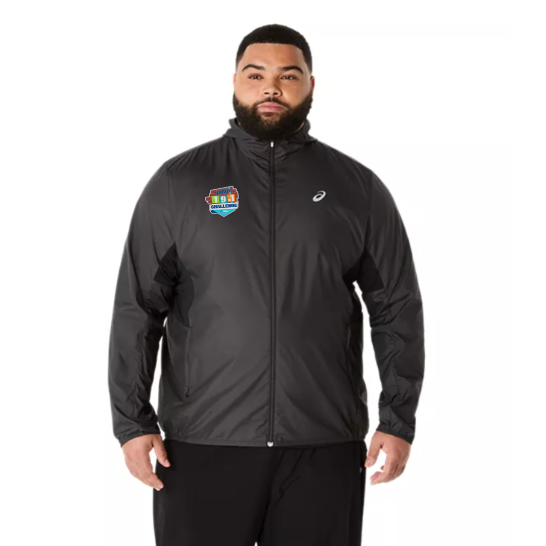 Chaqueta negra plateada para hombre de ASICS Bobby Challenge (2011D235)