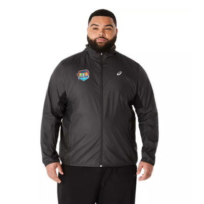 Chaqueta negra plateada para hombre de ASICS Bobby Challenge (2011D235)
