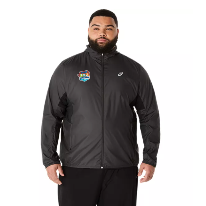 Chaqueta negra plateada para hombre de ASICS Bobby Challenge (2011D235)