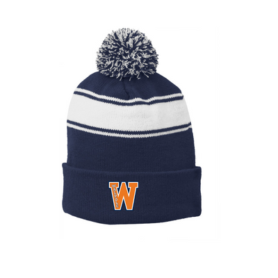 Pom Pom azul marino/blanco de la escuela primaria Boyden (STC28)