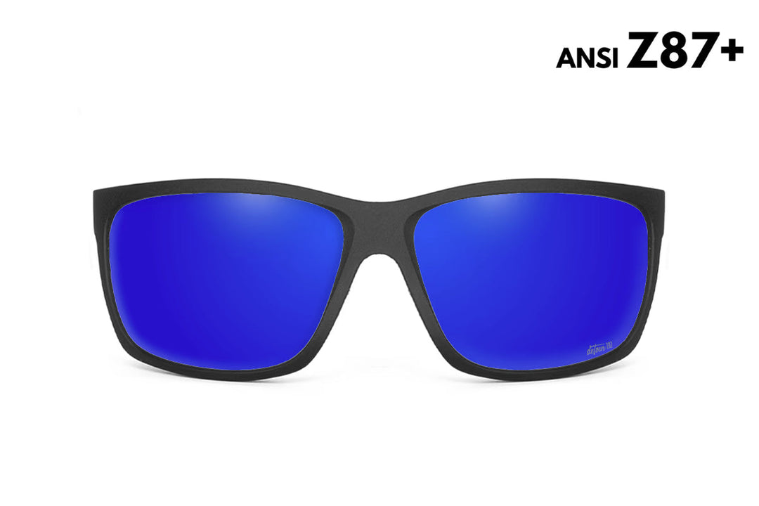 Breach - Matte Black - Deep Blue Polarized ANSI Z87+