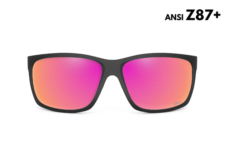 Breach - Matte Black - Pink Polarized ANSI Z87+