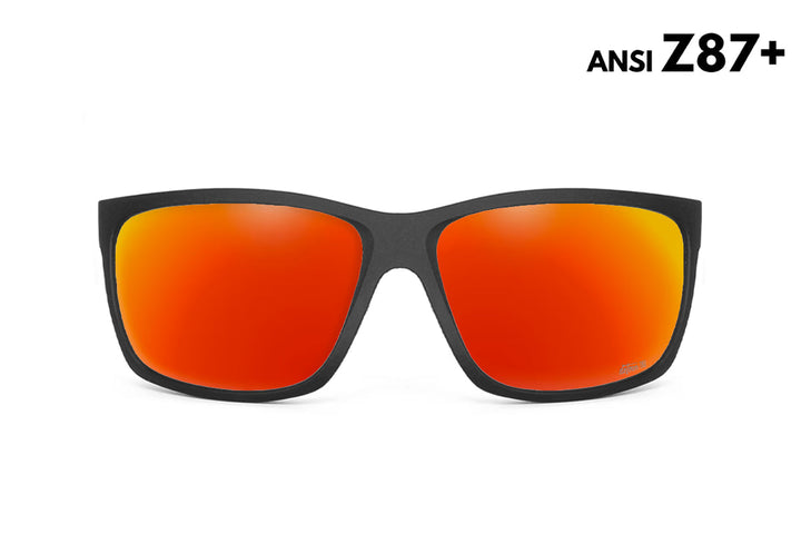Breach - Matte Black - Red Sunset Polarized ANSI Z87+