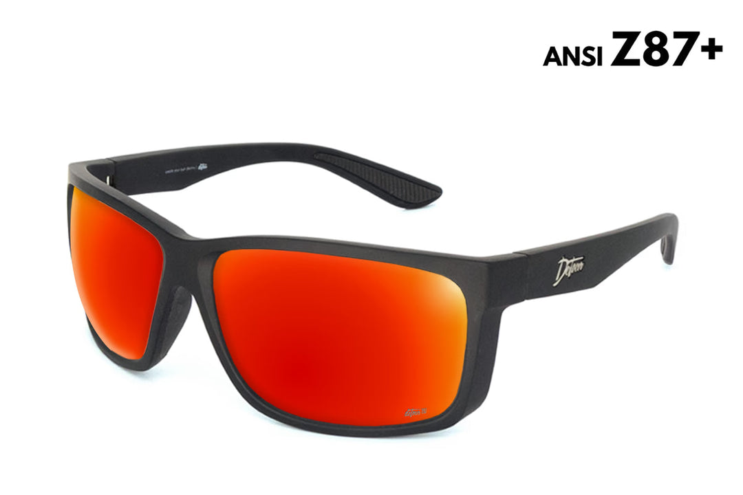 Breach - Matte Black - Red Sunset Polarized ANSI Z87+