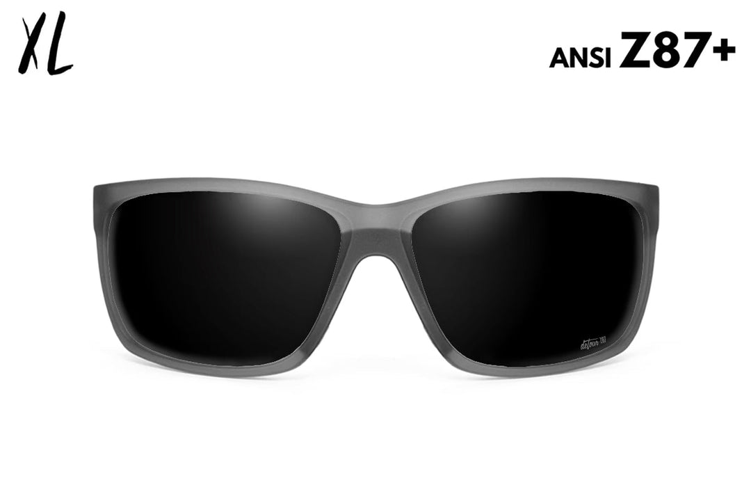 Breach XL - Frosted Gray - Jet Black Polarized ANSI Z87+