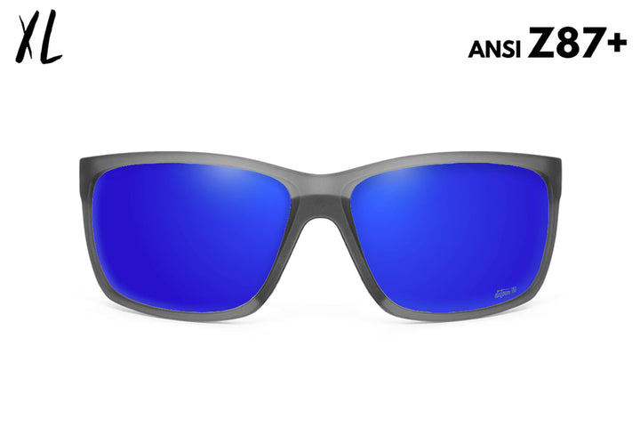 Breach XL - Frosted Gray - Deep Blue Polarized ANSI Z87+