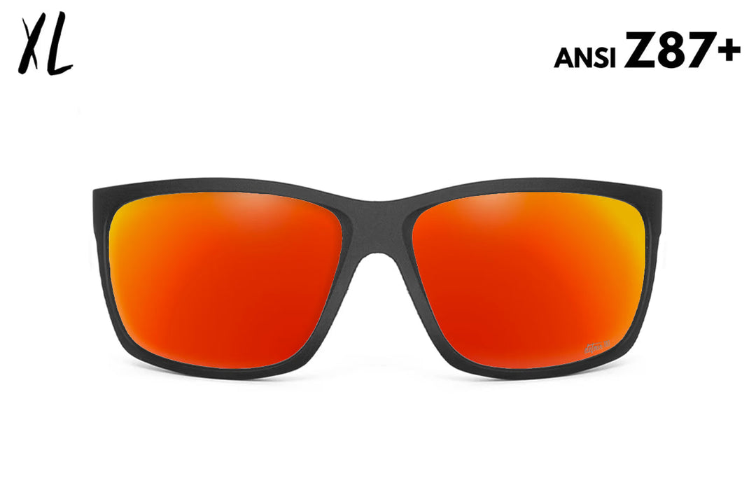 Breach XL - Matte Black - Red Sunset Polarized ANSI Z87+