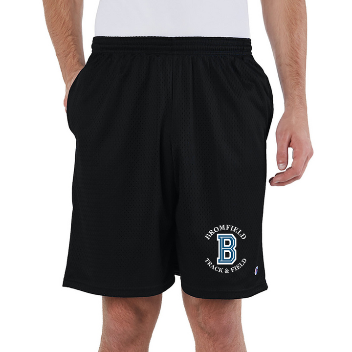 Pantalón corto de malla con bolsillos para adultos Bromfield Track &amp; Field (81622)