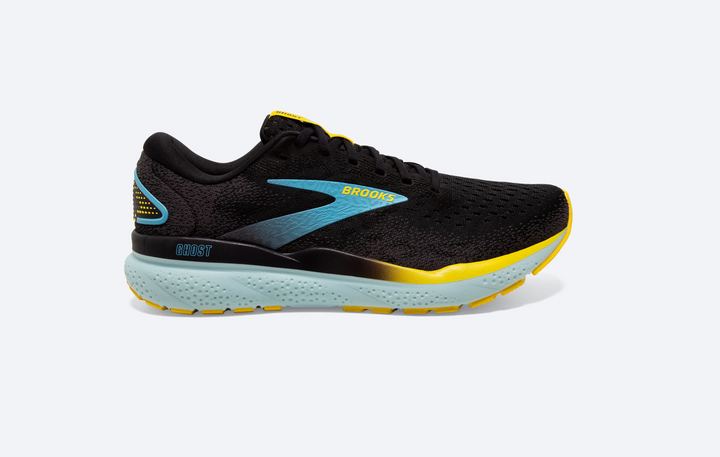 Brooks Ghost 16 Wide para hombre - Negro/Hierro forjado/Azul (1104182E029) 