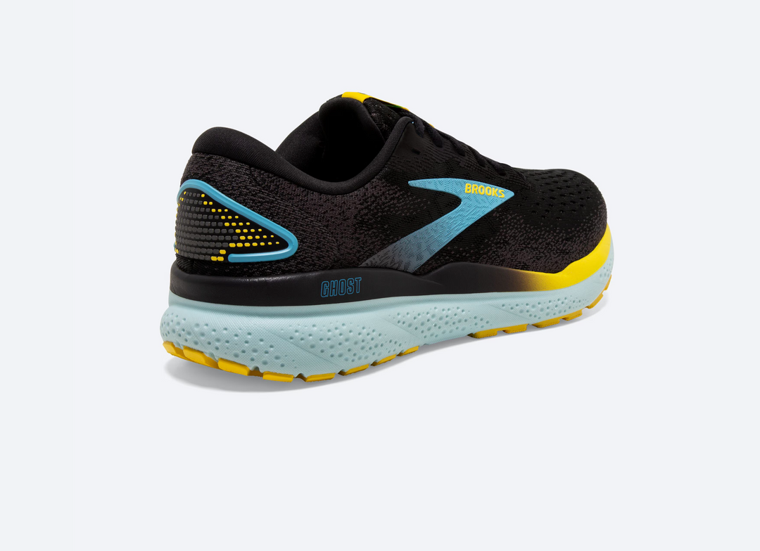 Brooks Mens Ghost 16 Wide - Black/Forged Iron/Blue (1104182E029)