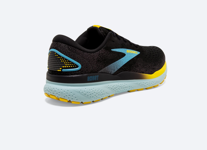 Brooks Ghost 16 Wide para hombre - Negro/Hierro forjado/Azul (1104182E029) 