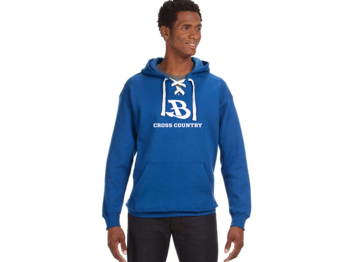 BURLINGTON CROSS COUNTRY J AMERICA ADULT SPORT LACE HOODED SWEATSHIRT (JA8830)