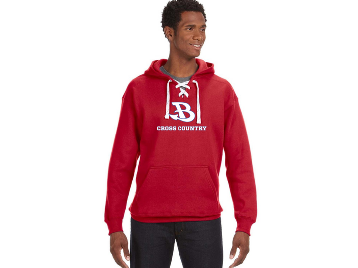 BURLINGTON CROSS COUNTRY J AMERICA ADULT SPORT LACE HOODED SWEATSHIRT (JA8830)