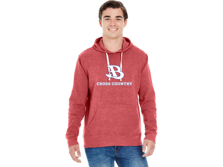 BURLINGTON CROSS COUNTRY J AMERICA ADULT TRIBLEND PULLOVER FLEECE HOODED SWEATSHIRT (JA8871)