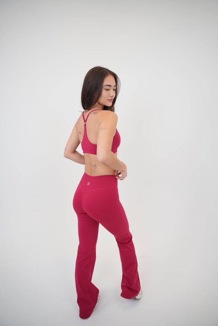 I Live in Luxury Red Flare Pant