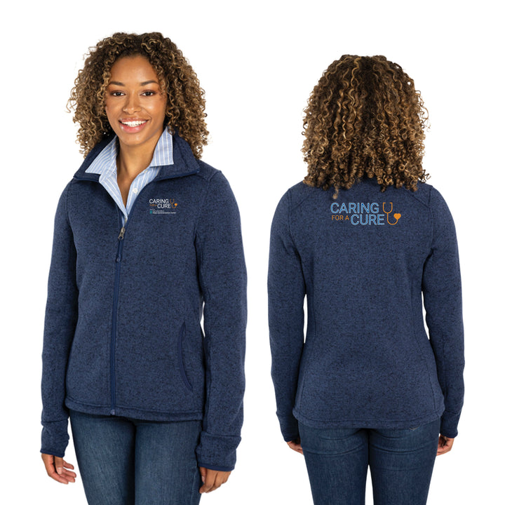 Chaqueta polar jaspeada para mujer Caring for a Cure (5493) 