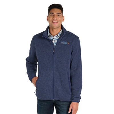 Caring for a Cure- Mens Heathered Fleece Jacket (9493)