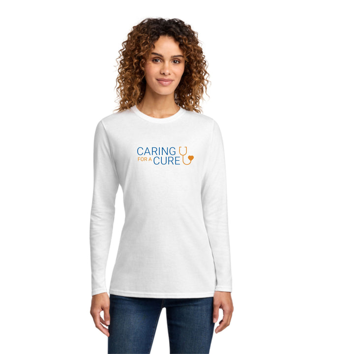 Caring for a Cure - Women's Long Sleeve Core Cotton Tee (LPC54LS)