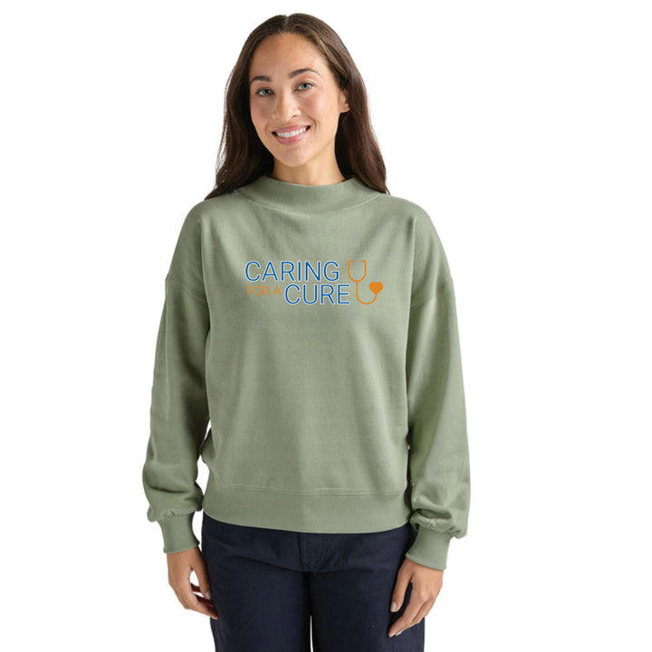 Caring for a Cure - Charles River Apparel Women's Willow Mock Neck (5726)