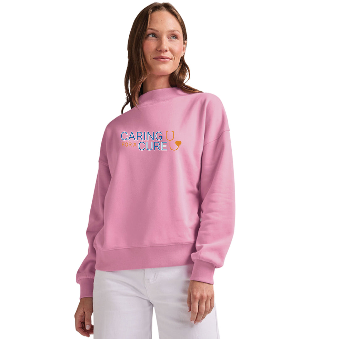 Caring for a Cure - Charles River Apparel Women's Willow Mock Neck (5726)