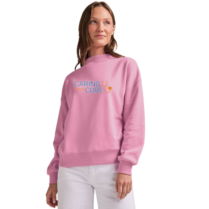Caring for a Cure - Charles River Apparel Women's Willow Mock Neck (5726)