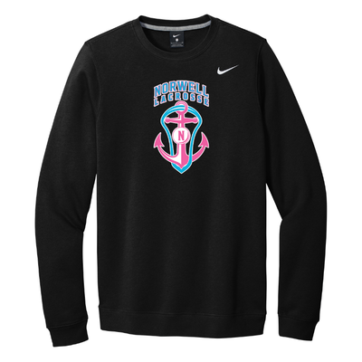 Camiseta de lacrosse juvenil para niñas de Norwell - Sudadera de polar Nike Club (CJ1614)