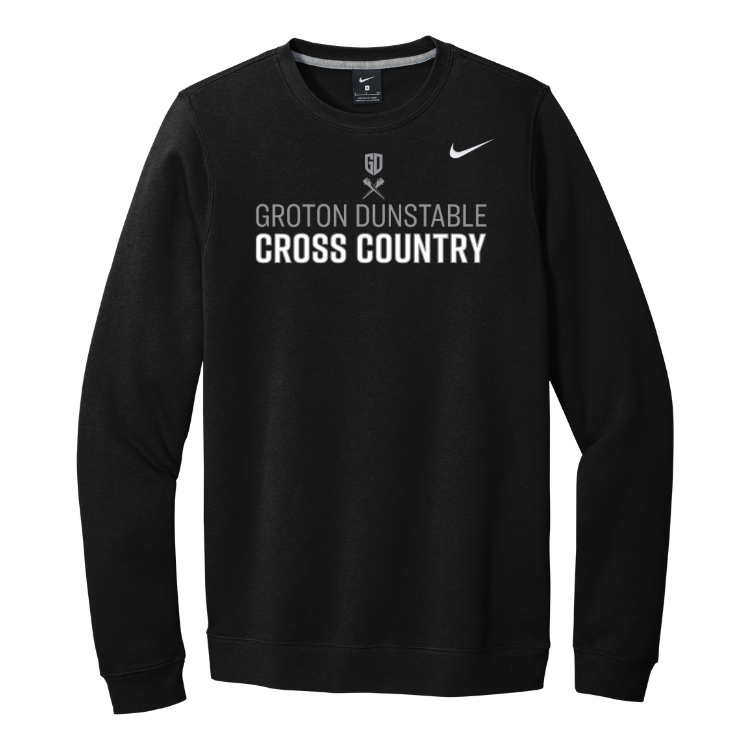 Groton Dunstable Cross Country - Unisex Adult Nike Club Fleece Crew (CJ1614)