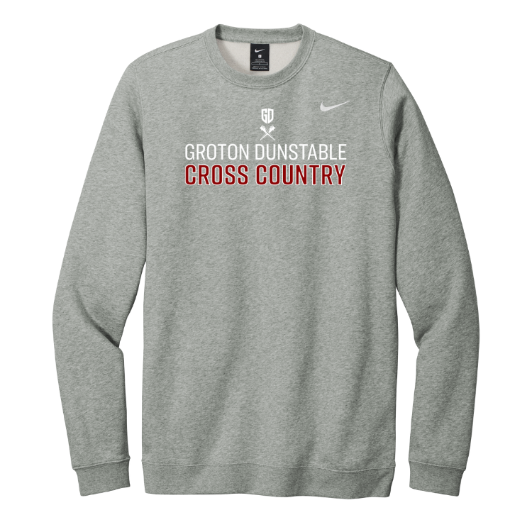 Groton Dunstable Cross Country - Unisex Adult Nike Club Fleece Crew (CJ1614)