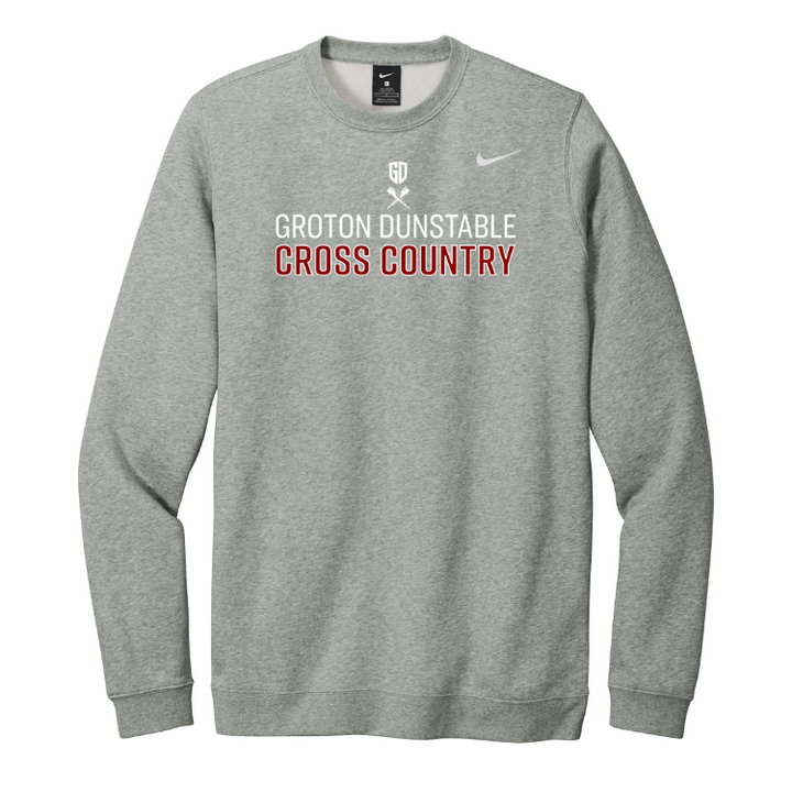 Groton Dunstable Cross Country - Unisex Adult Nike Club Fleece Crew (CJ1614)