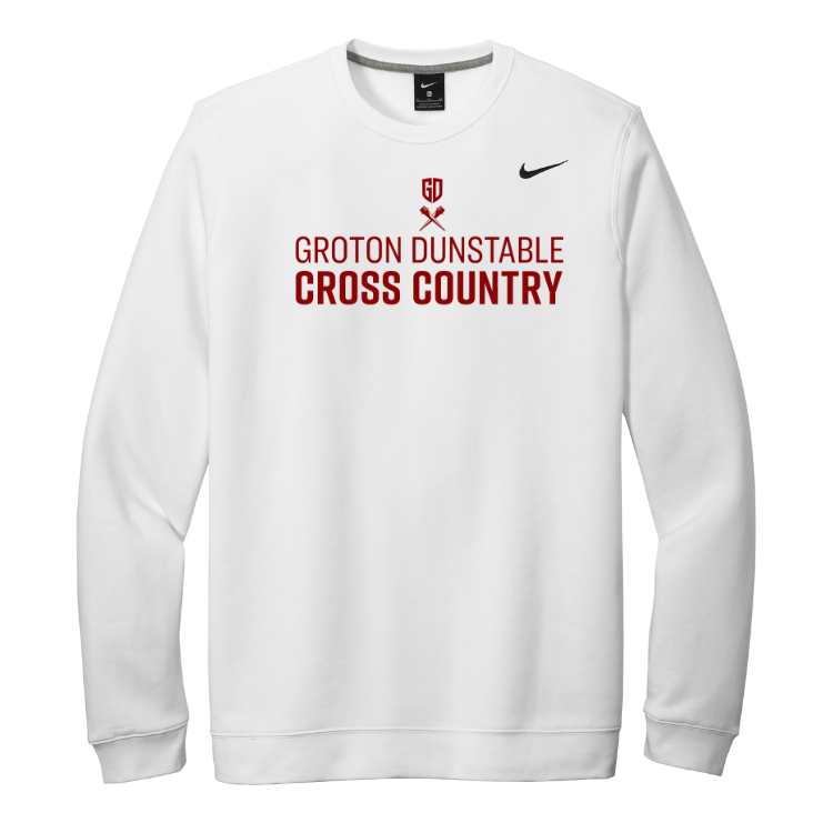 Groton Dunstable Cross Country - Unisex Adult Nike Club Fleece Crew (CJ1614)