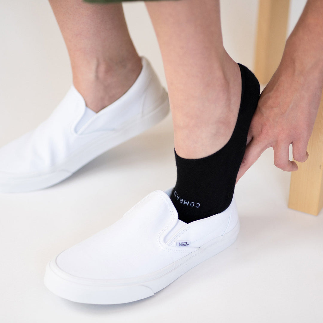 Combed Cotton No Show Socks - 3 Pack