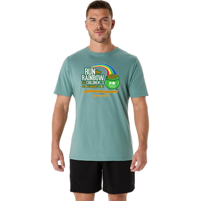 Run the Rainbow - ASICS Men's Short Sleeve Tee Celadon (2011D028) (R022)