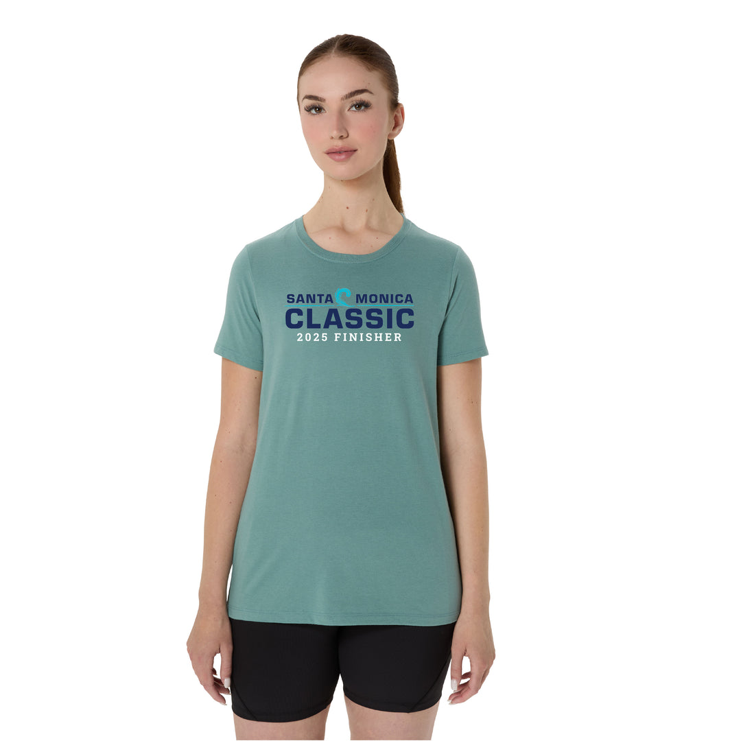 Santa Monica Classic 2025 FINISHER - ASICS Women's Short Sleeve Tee Celadon (2012D014) (SMC25-13)