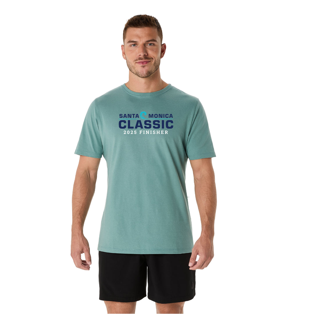 Santa Monica Classic 2025 FINISHER - ASICS Men's Short Sleeve Tee Celadon (2011D028) (SMC25-13)