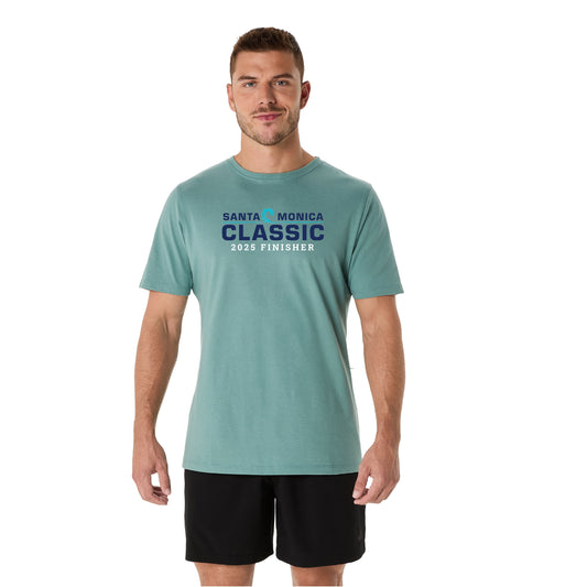 Santa Monica Classic 2025 FINISHER - ASICS Men's Short Sleeve Tee Celadon (2011D028) (SMC25-13)