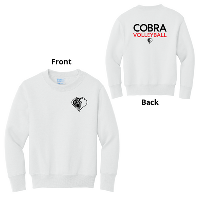 Sudadera juvenil de cuello redondo de polar Cobra Volleyball (PC90Y)