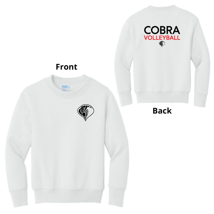 Cobra Volleyball - Youth Core Fleece Crewneck Sweatshirt (PC90Y)