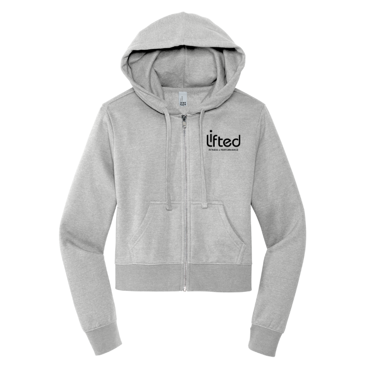 Lifted Fitness - Ladies Cropped Zip Up Hoodie (DT6103)