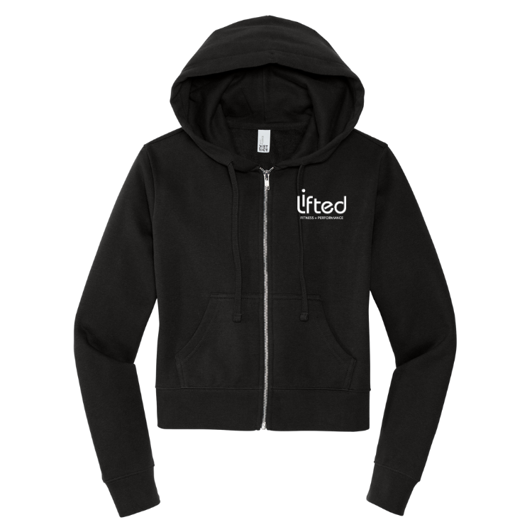 Lifted Fitness - Ladies Cropped Zip Up Hoodie (DT6103)