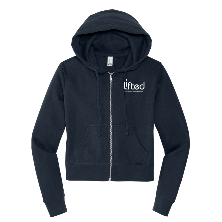 Lifted Fitness - Ladies Cropped Zip Up Hoodie (DT6103)