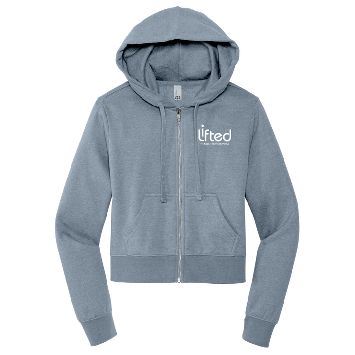 Lifted Fitness - Ladies Cropped Zip Up Hoodie (DT6103)