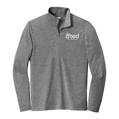Lifted Fitness - Suéter de mezcla de tres mezclas con cremallera de 1/4 para hombre (ST407)