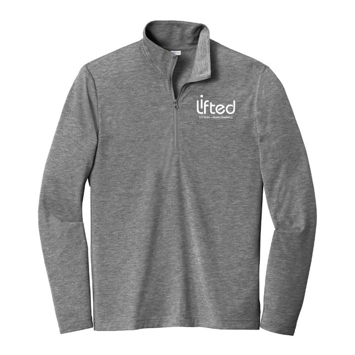 Lifted Fitness - Men's Triblend 1/4 Zip-Pullover (ST407)