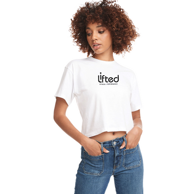 Lifted Fitness - Camiseta corta ideal para mujer Next Level Apparel (1580NL)