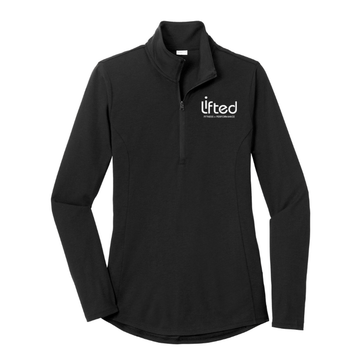 Lifted Fitness - Women's Tri-Blend Wicking 1/4-Zip Pullover (LST407)