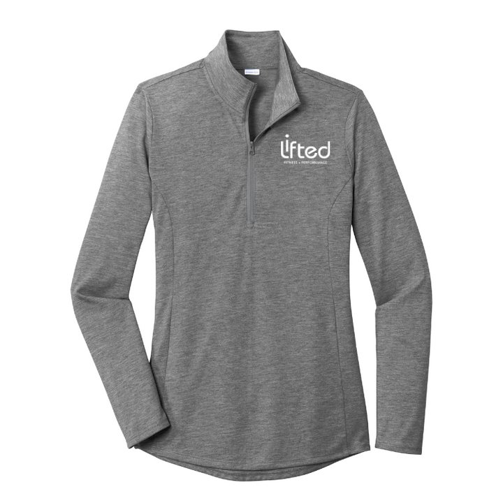 Lifted Fitness - Women's Tri-Blend Wicking 1/4-Zip Pullover (LST407)