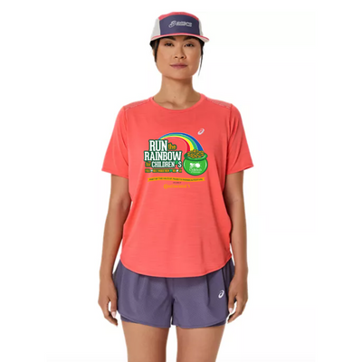 Run the Rainbow - ASICS Women's Road SS Top - Coral Reef (2012C969) (R022)