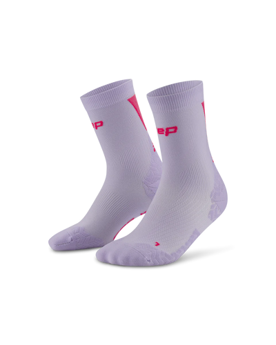 Calcetines ultraligeros de corte medio CEP Core Run - Lila/Rosa - UNISEX
